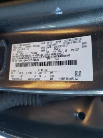 Photo 10 from auction – 2016 FORD F150 SUPER with VIN 1FTEW1EF8GFB24886