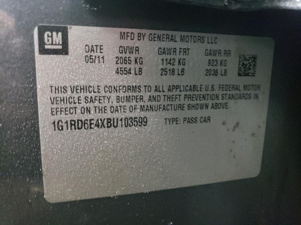 Photo 10 from auction – 2011 CHEVROLET VOLT with VIN 1G1RD6E4XBU103599