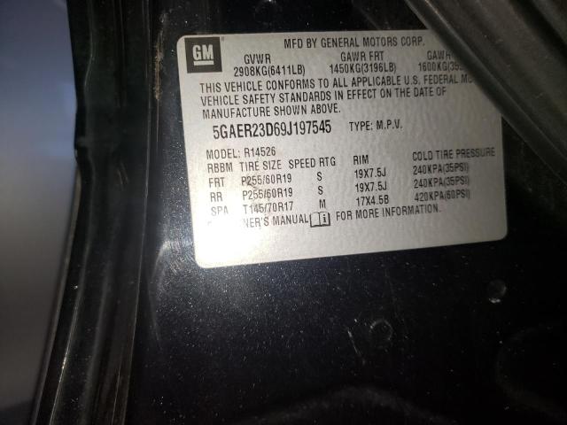 Photo 10 from auction – 2009 BUICK ENCLAVE with VIN 5GAER23D69J197545