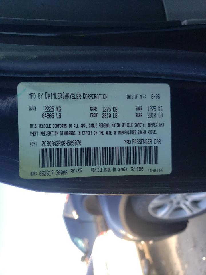 Photo 10 from auction – 2006 CHRYSLER 300 with VIN 2C3KA43RX6H509870