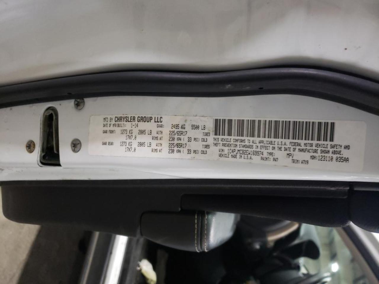 Photo 10 from auction – 2014 JEEP CHEROKEE L with VIN 1C4PJMCB2EW169974