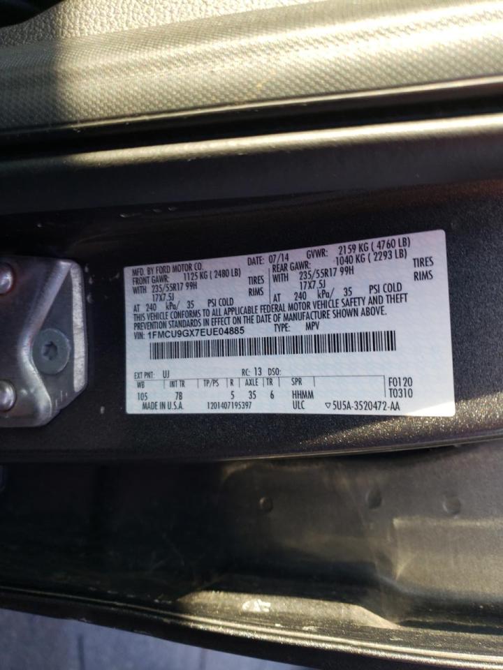 Photo 10 from auction – 2014 FORD ESCAPE SE with VIN 1FMCU9GX7EUE04885