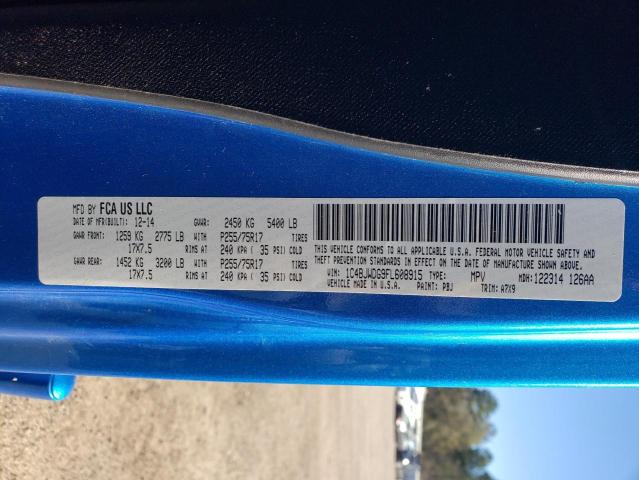 Photo 10 from auction – 2015 JEEP WRANGLER U with VIN 1C4BJWDG9FL608915