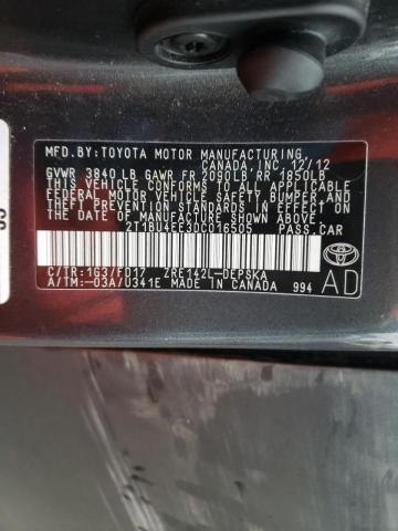 Photo 10 from auction – 2013 TOYOTA COROLLA BA with VIN 2T1BU4EE3DC016505