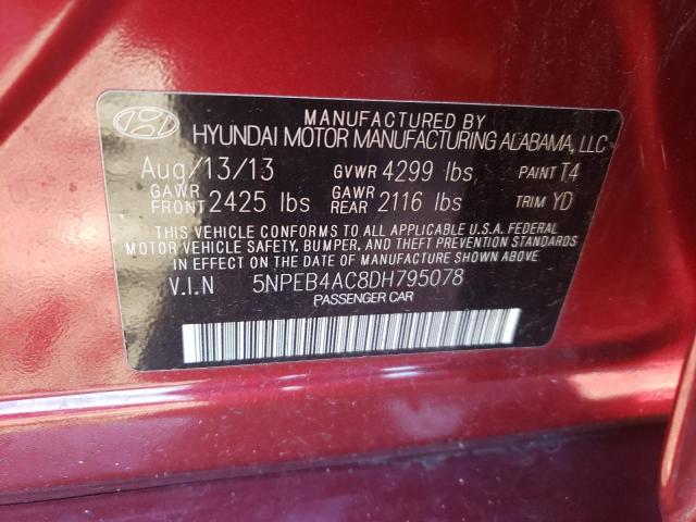 Photo 10 from auction – 2013 HYUNDAI SONATA GLS with VIN 5NPEB4AC8DH795078