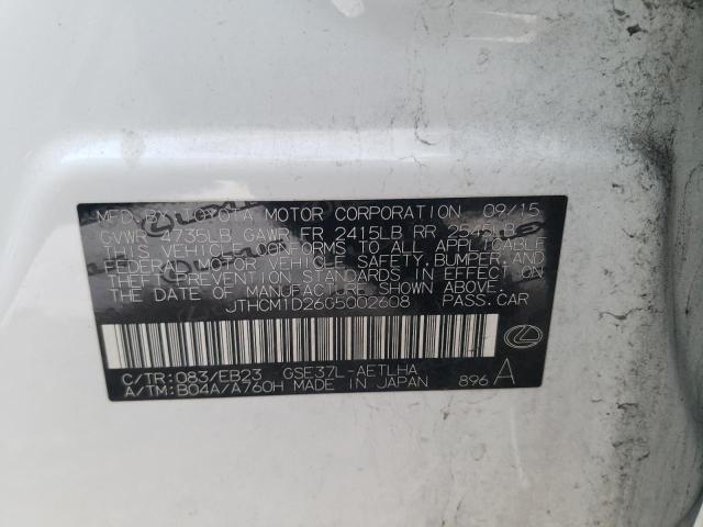 Photo 10 from auction – 2016 LEXUS IS 300 with VIN JTHCM1D26G5002608