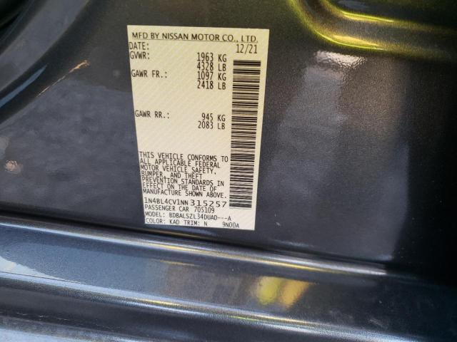 Photo 10 from auction – 2022 NISSAN ALTIMA with VIN 1N4BL4CV1NN315257