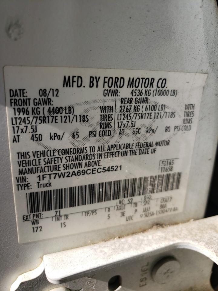 Photo 10 from auction – 2012 FORD F250 SUPER with VIN 1FT7W2A69CEC54521