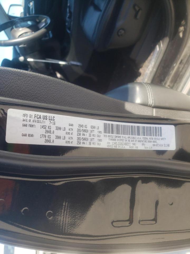 Photo 10 from auction – 2016 DODGE DURANGO LI with VIN 1C4RDJDG9GC486311