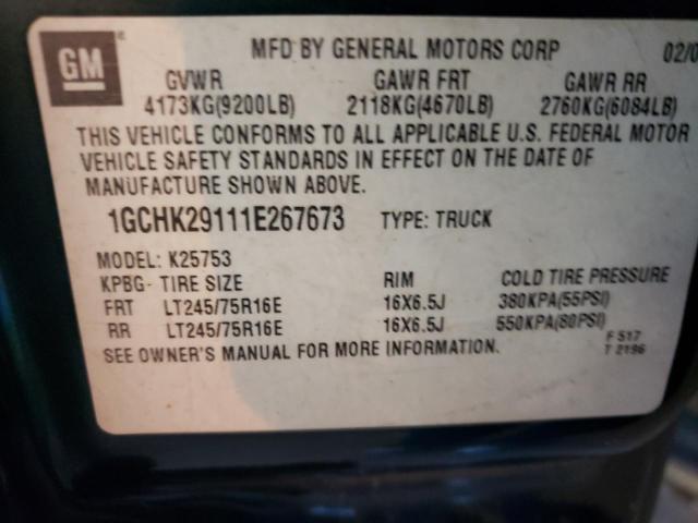 Photo 10 from auction – 2001 CHEVROLET SILVERADO with VIN 1GCHK29111E267673