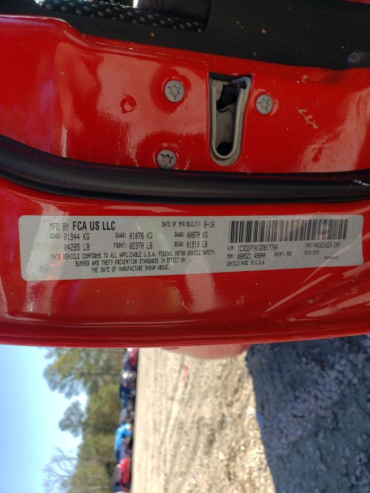 Photo 10 from auction – 2016 DODGE DART SXT S with VIN 1C3CDFFA1GD817764