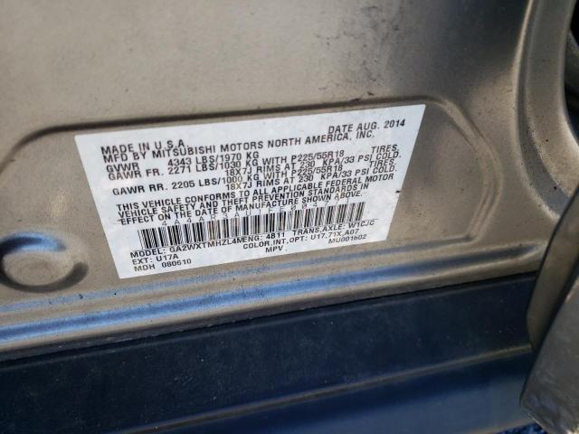 Photo 10 from auction – 2015 MITSUBISHI OUTLANDER with VIN 4A4AR3AU1FE004771