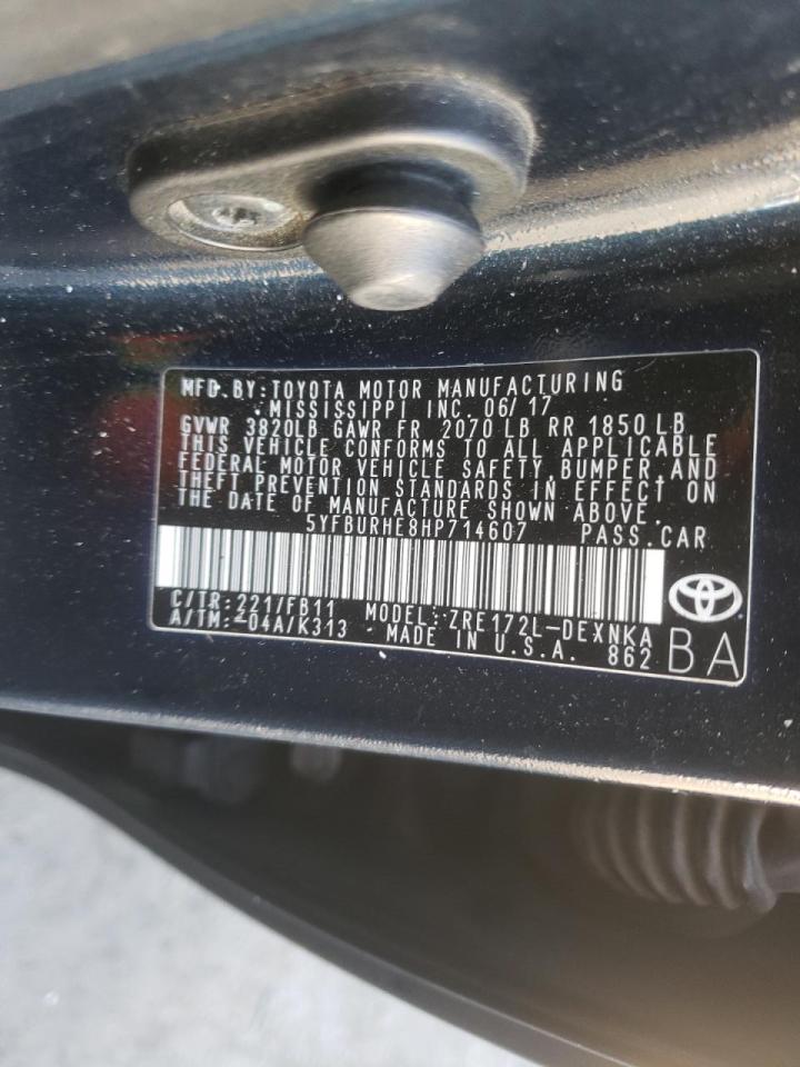 Photo 10 from auction – 2017 TOYOTA COROLLA L with VIN 5YFBURHE8HP714607