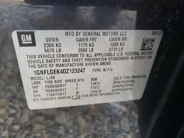 Photo 10 from auction – 2013 CHEVROLET EQUINOX LT with VIN 1GNFLGEK4DZ123247