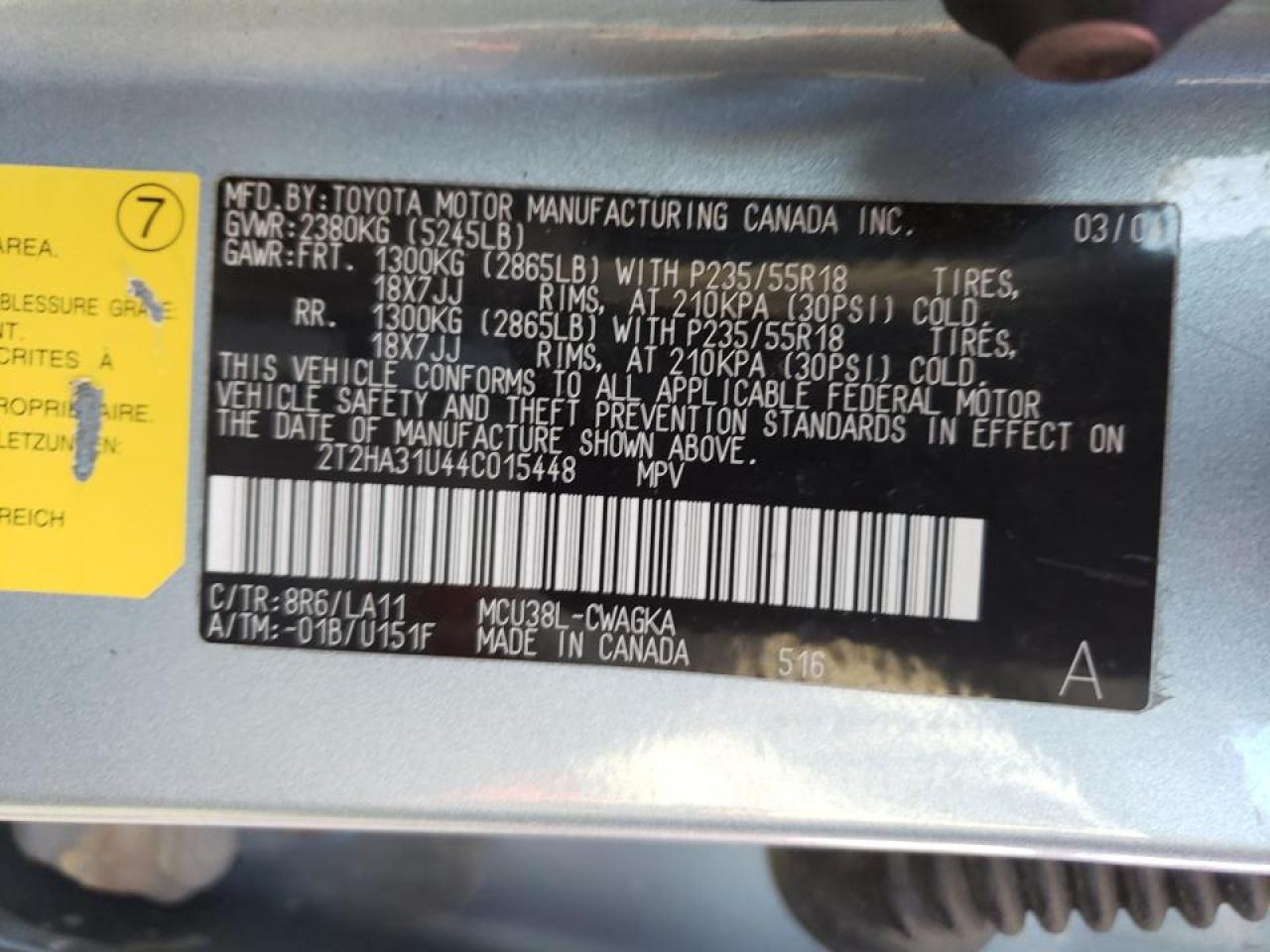Photo 10 from auction – 2004 LEXUS RX 330 with VIN 2T2HA31U44C015448