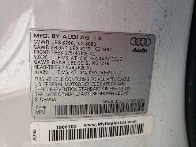Photo 10 from auction – 2013 AUDI Q7 PREMIUM with VIN WA1LGAFE1DD008294