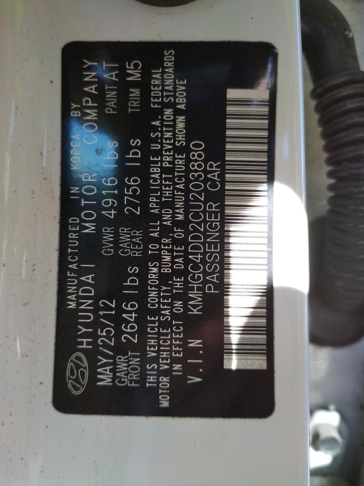 Photo 10 from auction – 2012 HYUNDAI GENESIS 3. with VIN KMHGC4DD2CU203880