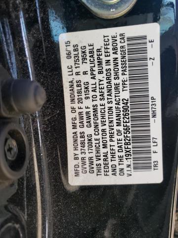 Photo 10 from auction – 2015 HONDA CIVIC LX with VIN 19XFB2F56FE269042