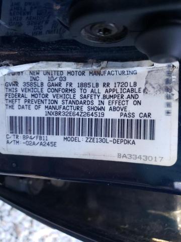 Photo 10 from auction – 2004 TOYOTA COROLLA CE with VIN 1NXBR32E64Z264519