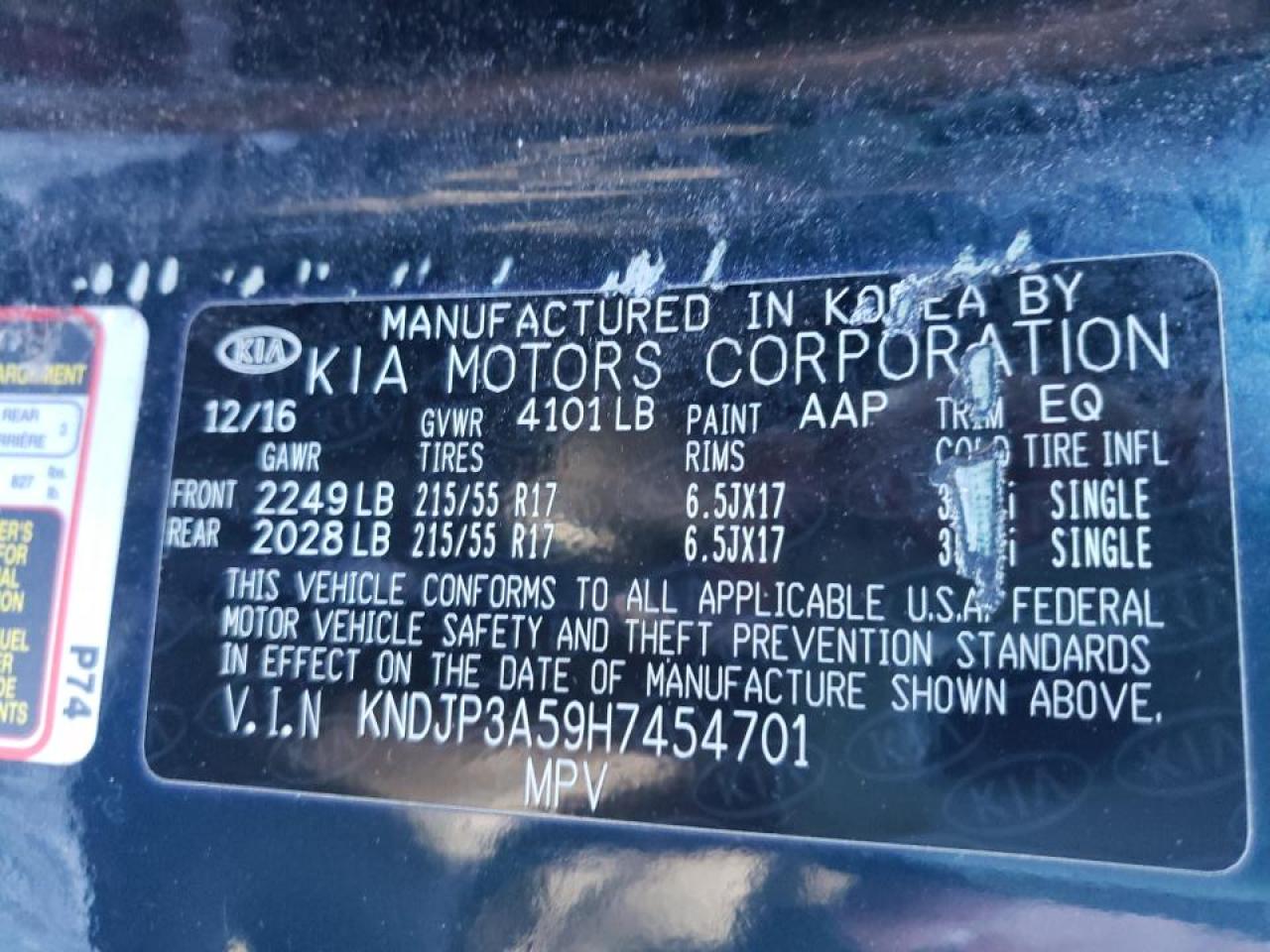 Photo 10 from auction – 2017 KIA SOUL + with VIN KNDJP3A59H7454701