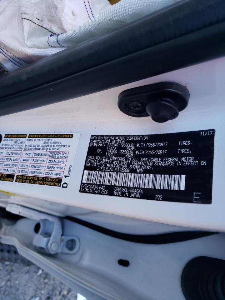 Photo 10 from auction – 2018 TOYOTA 4RUNNER SR with VIN JTEZU5JR1J5173208