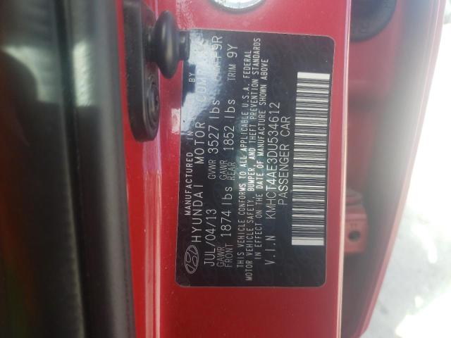Photo 10 from auction – 2013 HYUNDAI ACCENT GLS with VIN KMHCT4AE3DU534612