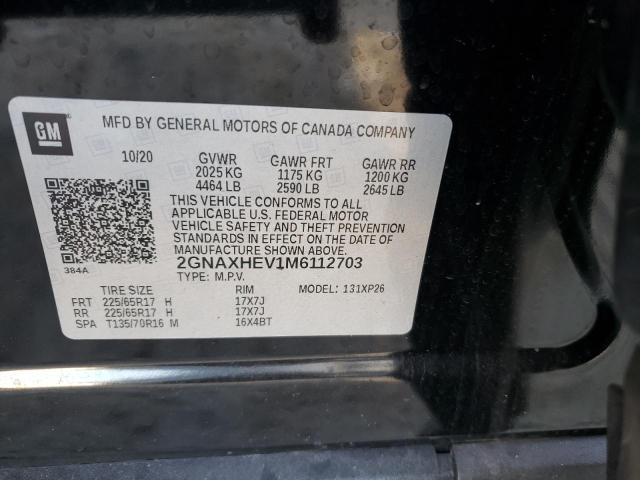 Photo 10 from auction – 2021 CHEVROLET EQUINOX LS with VIN 2GNAXHEV1M6112703