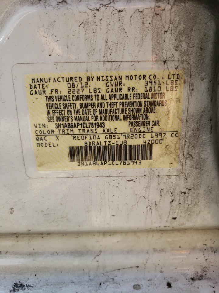 Photo 10 from auction – 2012 NISSAN SENTRA 2.0 with VIN 3N1AB6AP1CL781943