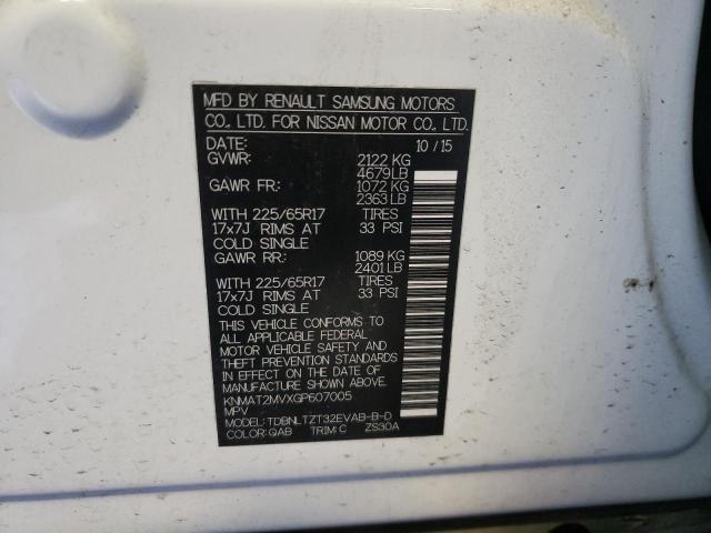Photo 10 from auction – 2016 NISSAN ROGUE S with VIN KNMAT2MVXGP607005