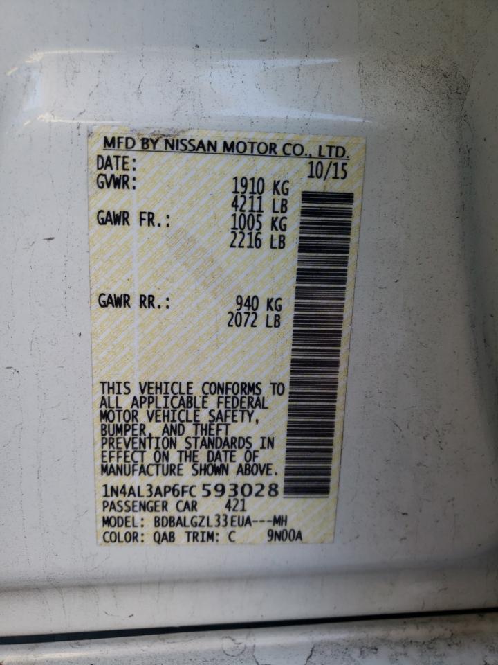 Photo 10 from auction – 2015 NISSAN ALTIMA 2.5 with VIN 1N4AL3AP6FC593028