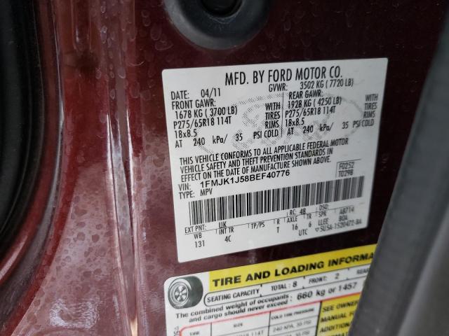 Photo 10 from auction – 2011 FORD EXPEDITION with VIN 1FMJK1J58BEF40776