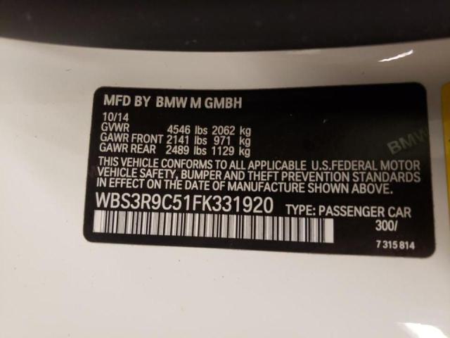 Photo 10 from auction – 2015 BMW M4 with VIN WBS3R9C51FK331920