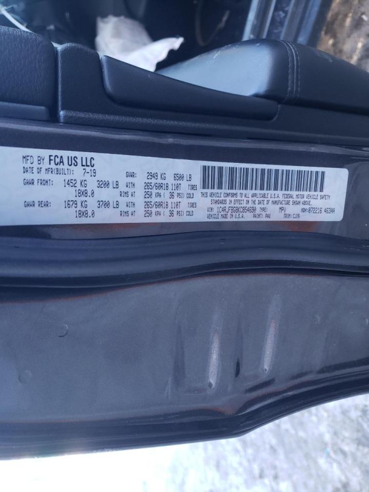 Photo 10 from auction – 2019 JEEP GRAND CHER with VIN 1C4RJFBG8KC854690