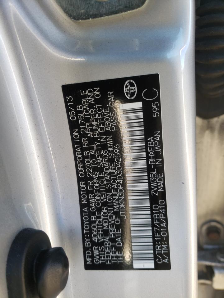 Photo 10 from auction – 2013 TOYOTA PRIUS PLUG with VIN JTDKN3DP4D3042596