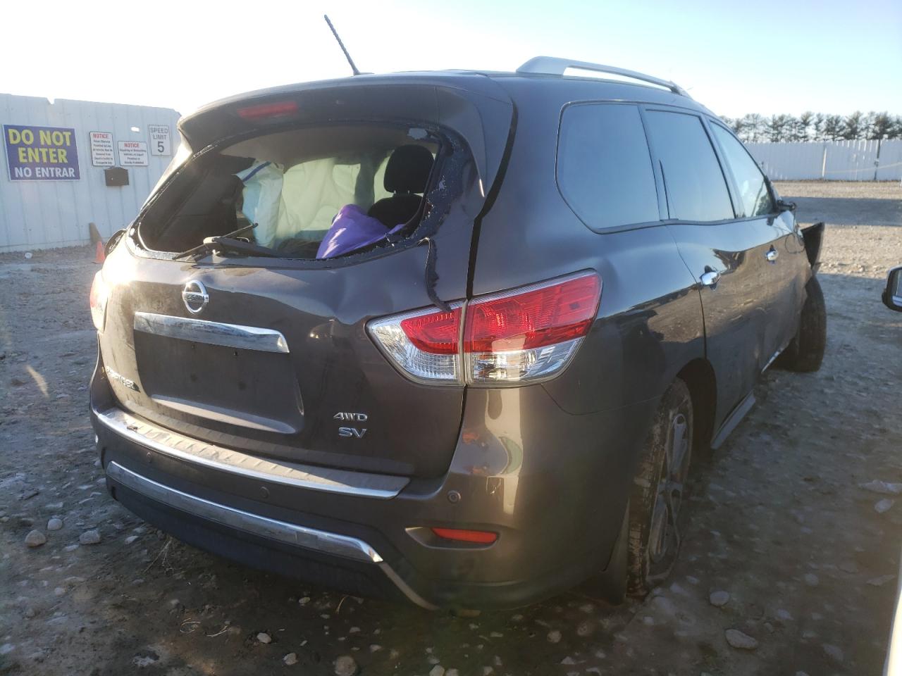 Photo 4 from auction – 2016 NISSAN PATHFINDER with VIN 5N1AR2MM9GC614360
