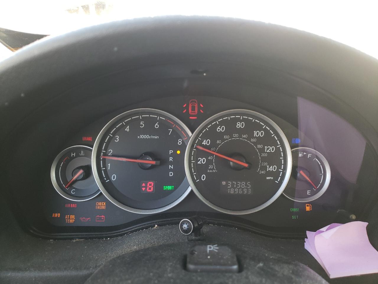 Photo 8 from auction – 2006 SUBARU LEGACY OUT with VIN 4S4BP61C567325352