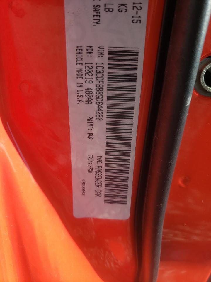 Photo 10 from auction – 2016 DODGE DART SXT with VIN 1C3CDFBB8GD644260