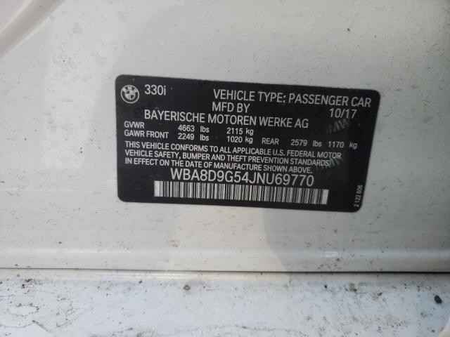 Photo 10 from auction – 2018 BMW 330 XI with VIN WBA8D9G54JNU69770