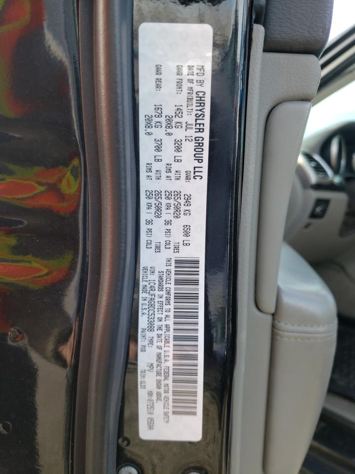 Photo 10 from auction – 2013 JEEP GRAND CHER with VIN 1C4RJFAG8DC533088