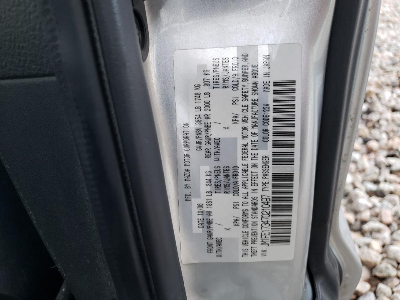 Photo 10 from auction – 2007 MAZDA RX8 with VIN JM1FE173470210497