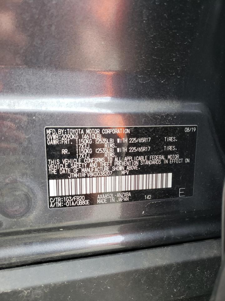 Photo 10 from auction – 2019 TOYOTA RAV4 LE with VIN JTMH1RFV8KD038207
