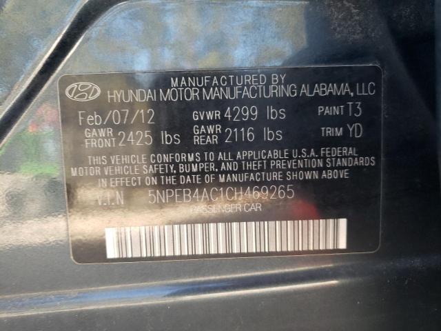 صورة رقم 10 من المزاد - 2012 HYUNDAI SONATA مع VIN 5NPEB4AC1CH469265