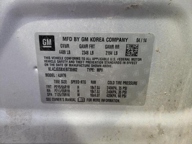 Photo 10 from auction – 2014 BUICK ENCORE with VIN KL4CJGSBXEB735902