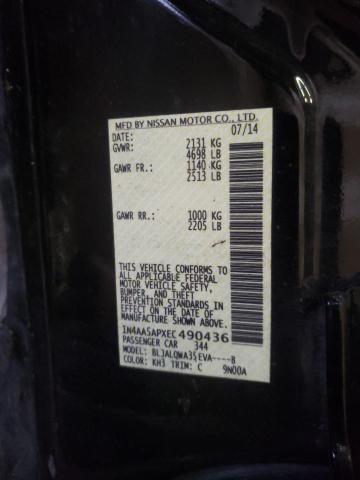 Photo 10 from auction – 2014 NISSAN MAXIMA S with VIN 1N4AA5APXEC490436