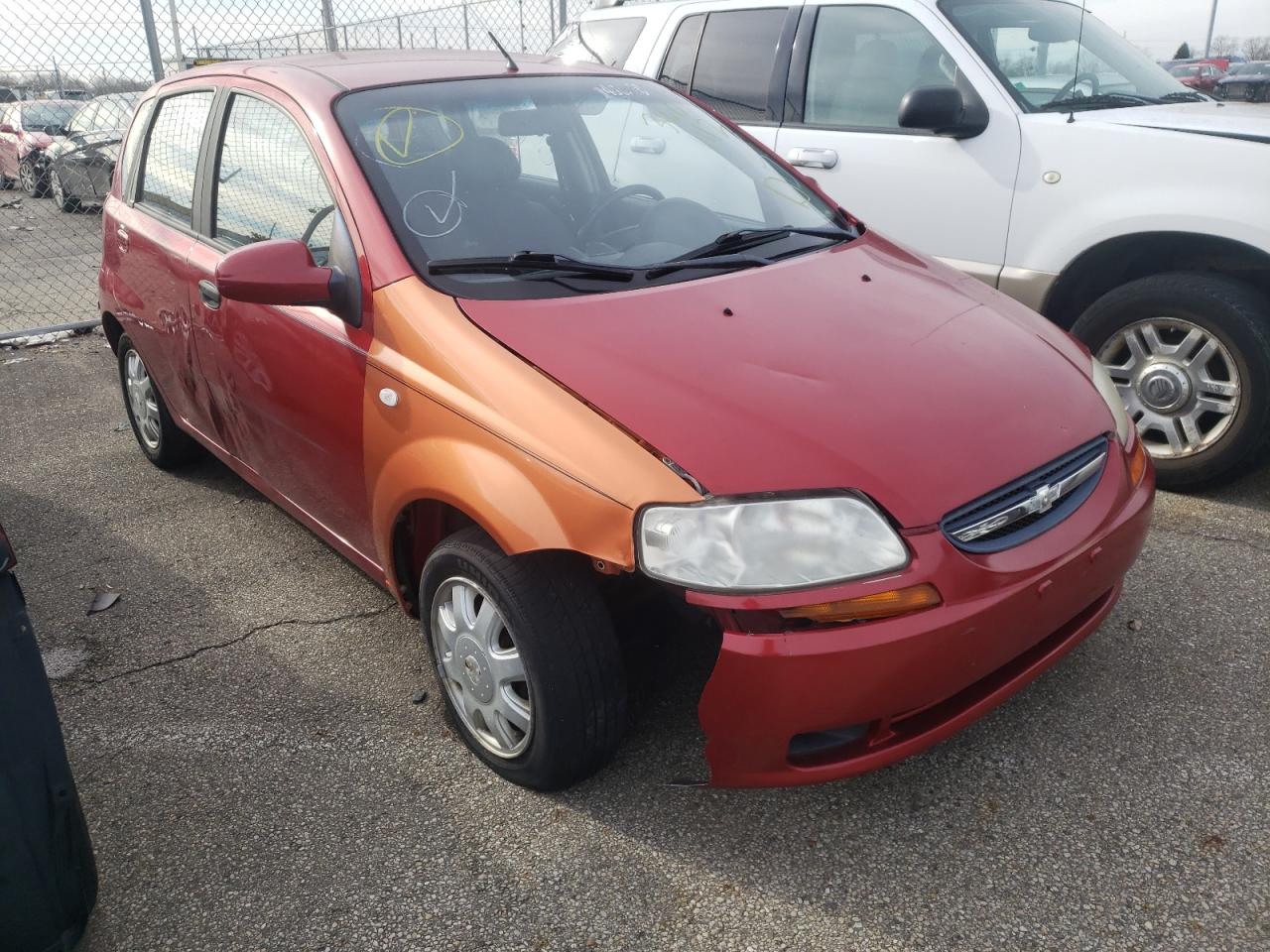CHEVROLET AVEO BASE 2008 with VIN KL1TD666X8B097926 - Photo from auction