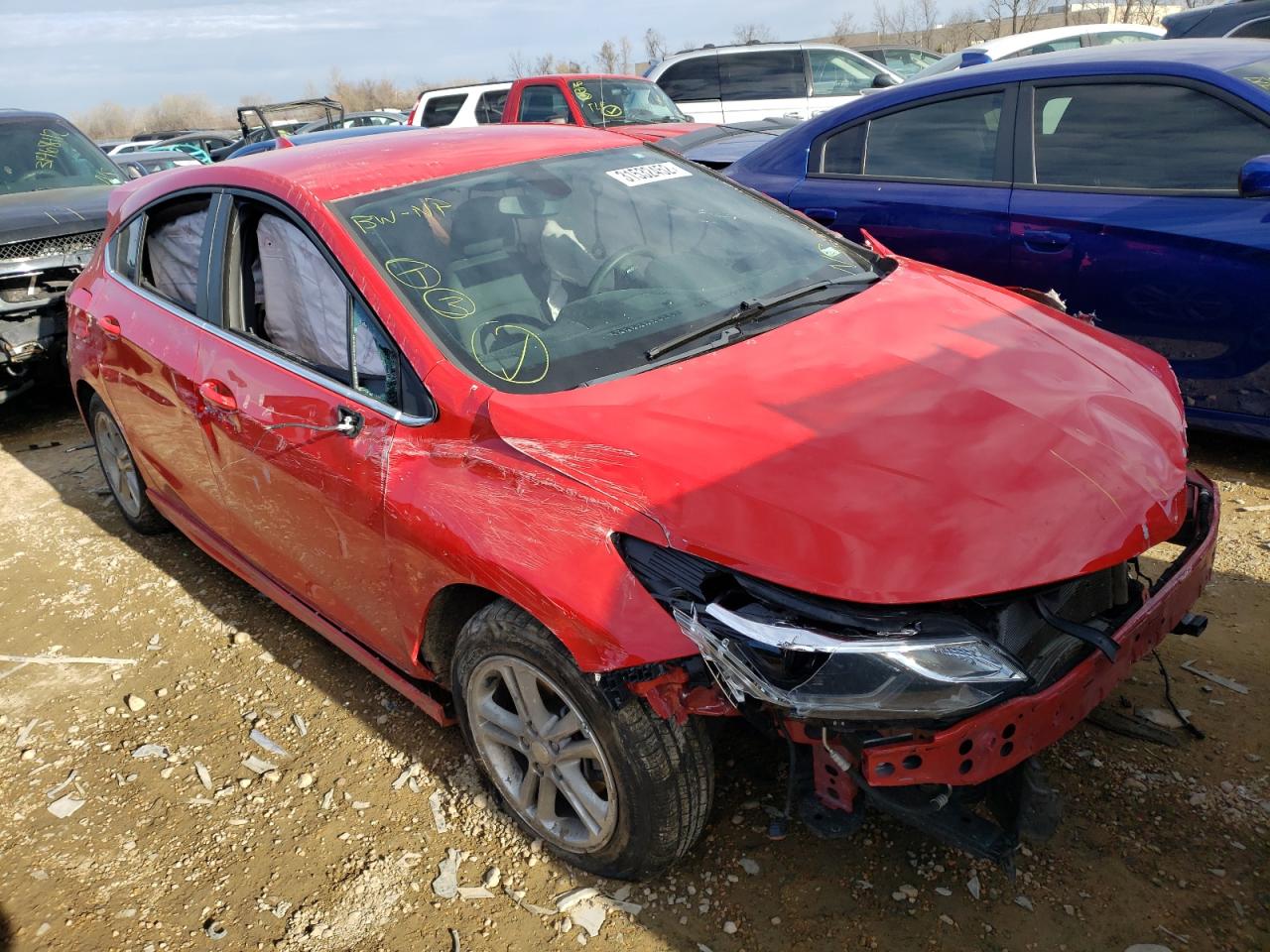CHEVROLET CRUZE LT 2017 with VIN 3G1BE6SM2HS560449 - Photo from auction