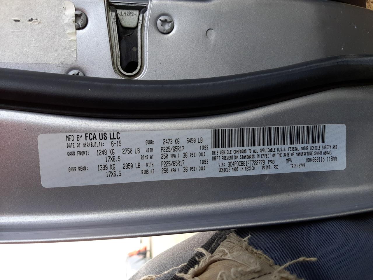 Photo 10 from auction – 2015 DODGE JOURNEY SX with VIN 3C4PDCBG1FT722779