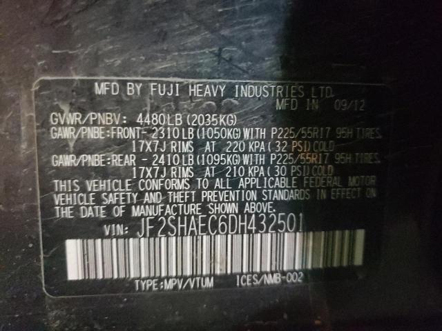 Photo 10 from auction – 2013 SUBARU FORESTER L with VIN JF2SHAEC6DH432501