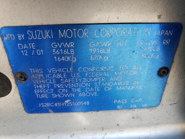 Photo 10 from auction – 2002 SUZUKI AERIO SX with VIN JS2RC41H125100548