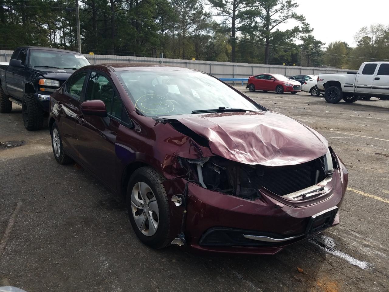 HONDA CIVIC LX 2014 with VIN 19XFB2F50EE019987 - Photo from auction